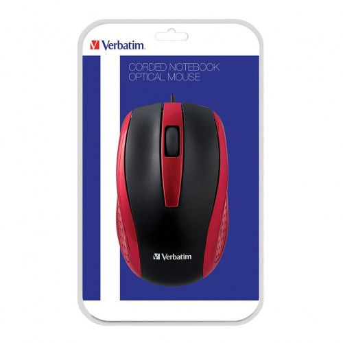 MOUSE ALAMBRICO ROJO VERBATIM VB99742