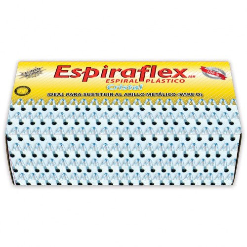 ESPIRAL PLASTICO ESPIRAFLEX 3:1 18MM 3/4" CRISTAL 160H E18C