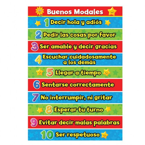 POSTER DIDACTICO DE CARTON BUENOS MODOS 50CM X 70CM GRANMARK 1393-1