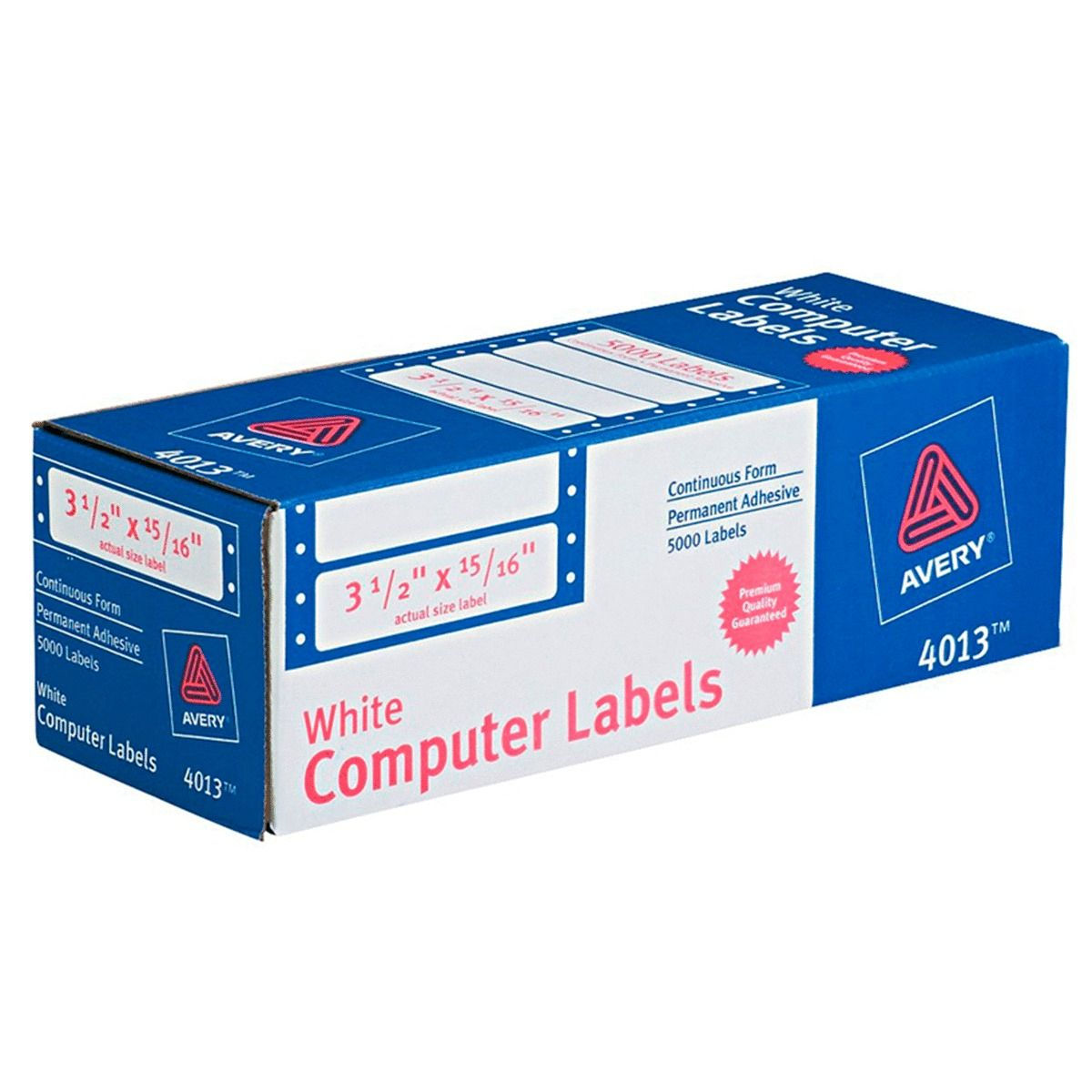 ETIQUETA AVERY 4013 CONTINUA BLANCO 3 1/2X15/16" 5000E