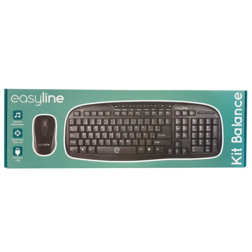 TECLADO Y MOUSE ALÁMBRICO MULTIMEDIA EASY LINE EL-993391