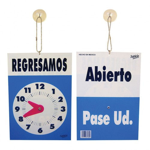 SEÑAL ABIERTO-CERRADO 15.3CM X 18.8CM SABLON 7960