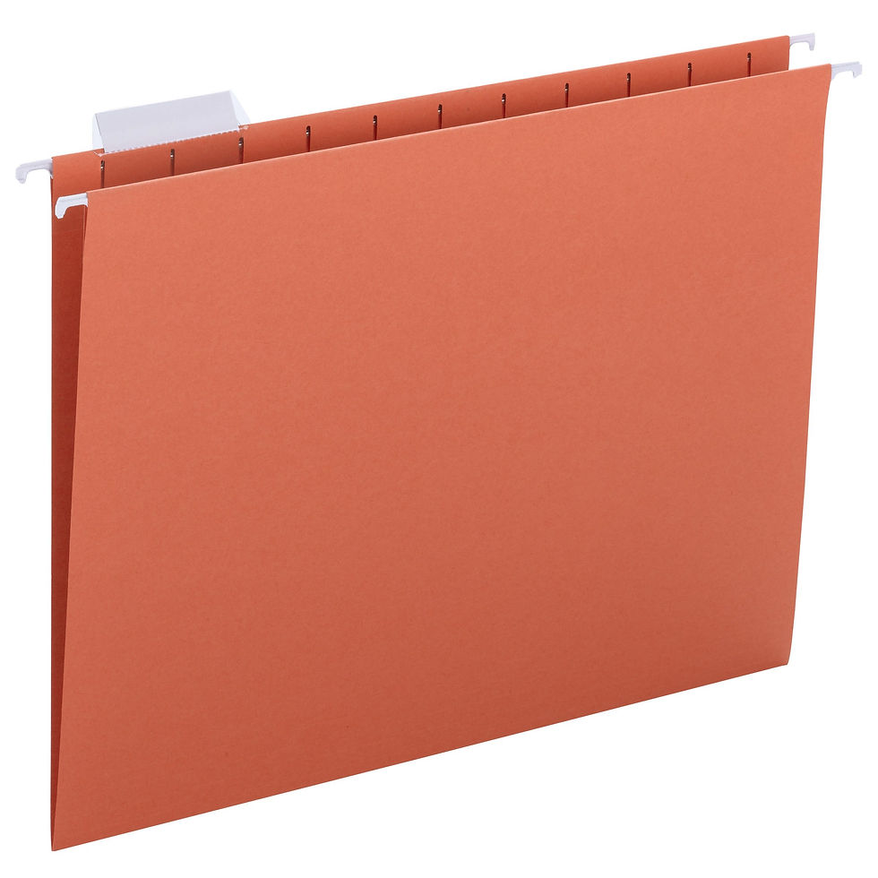 FOLDER DE PAPEL COLGANTE CARTA PENDAFLEX 92510 NARANJA 25P
