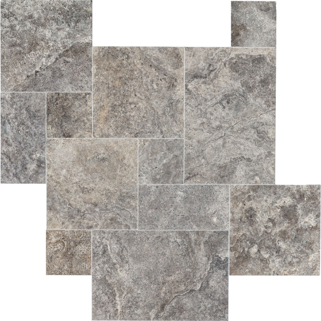 PLATINUM GRAY TRAVERTINE TUMBLED