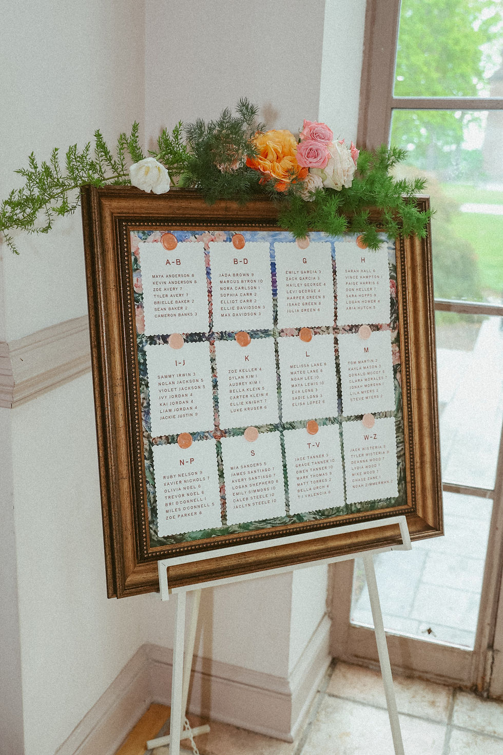 Seating chart by Melanie Hower Art