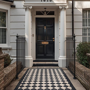 Victorian checkerboard tiles frontdoor english house (6).jpg