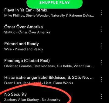 NO SECURITY added to Spotify's New Release Radar