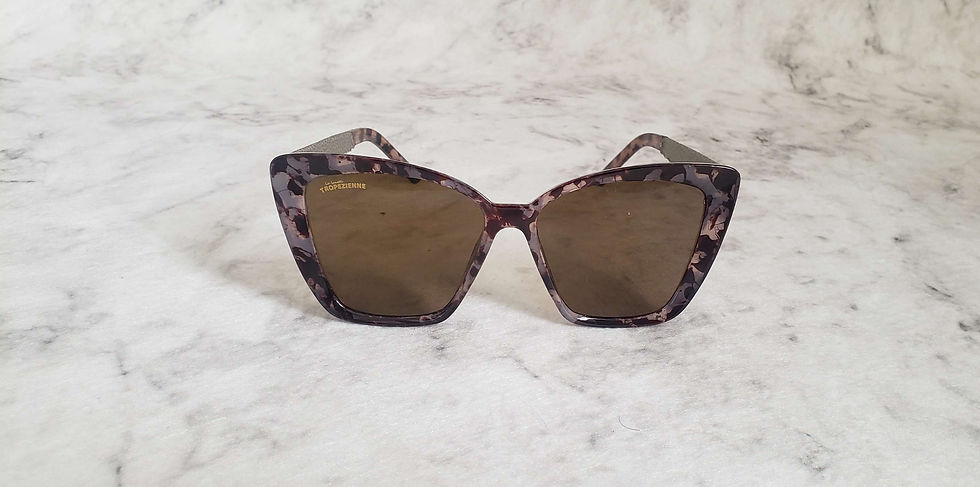 Thumbnail: Lunettes tropeziennes FIRST en cuir vachette gris