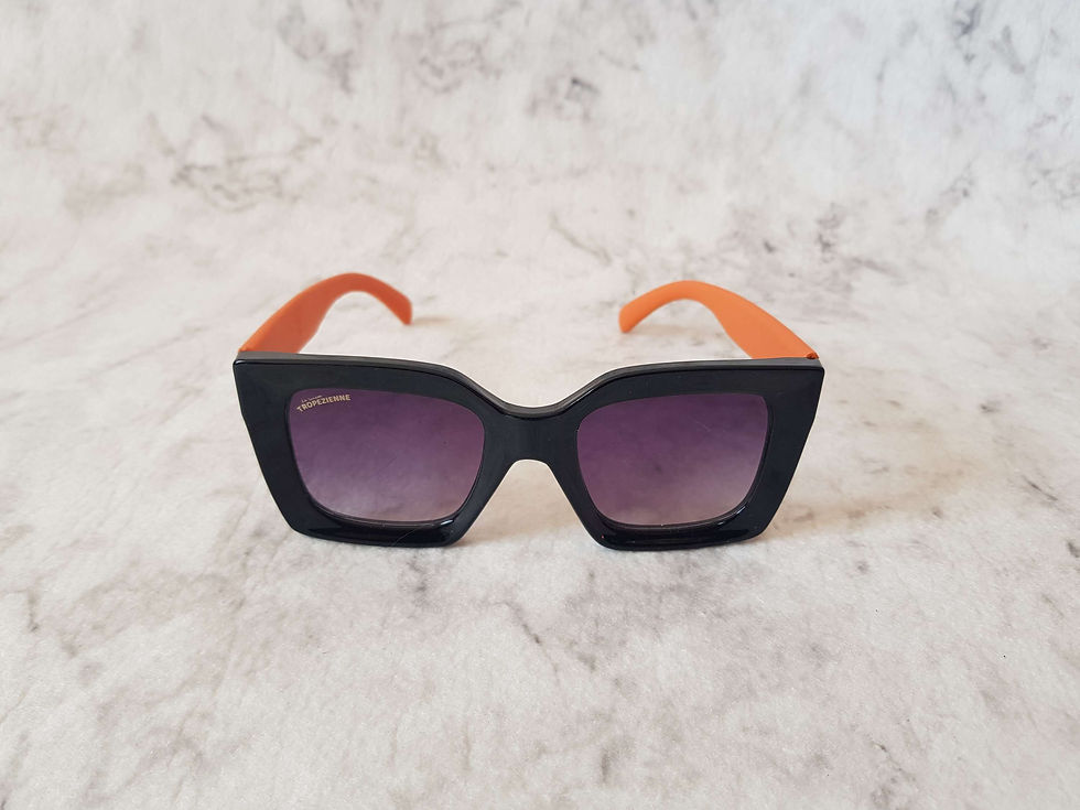 Thumbnail: Lunettes tropeziennes ROSE en Cuir orange