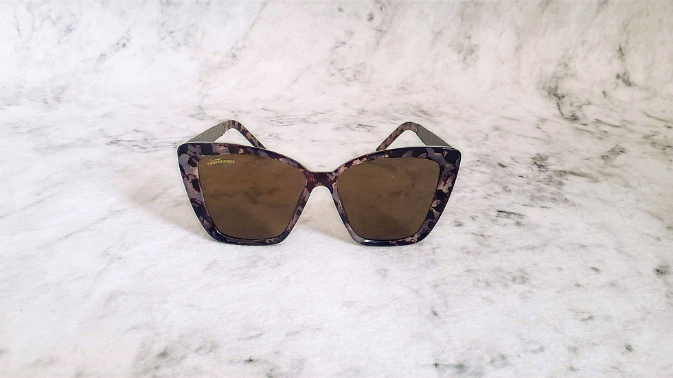 Thumbnail: Lunettes tropeziennes FIRST en cuir vachette gris