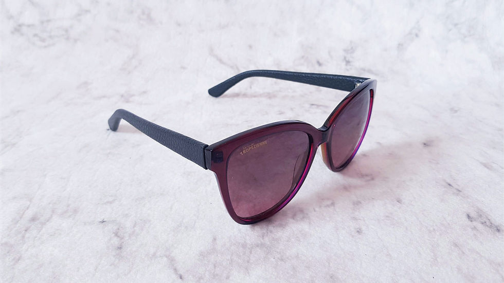 Thumbnail: Lunettes SAM polarisée  en cuir noir