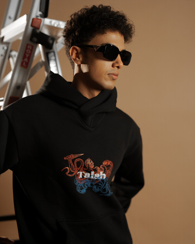 BLACK MYSTIC SERPENT OVERSIZED HOODIE | Talab Clothing