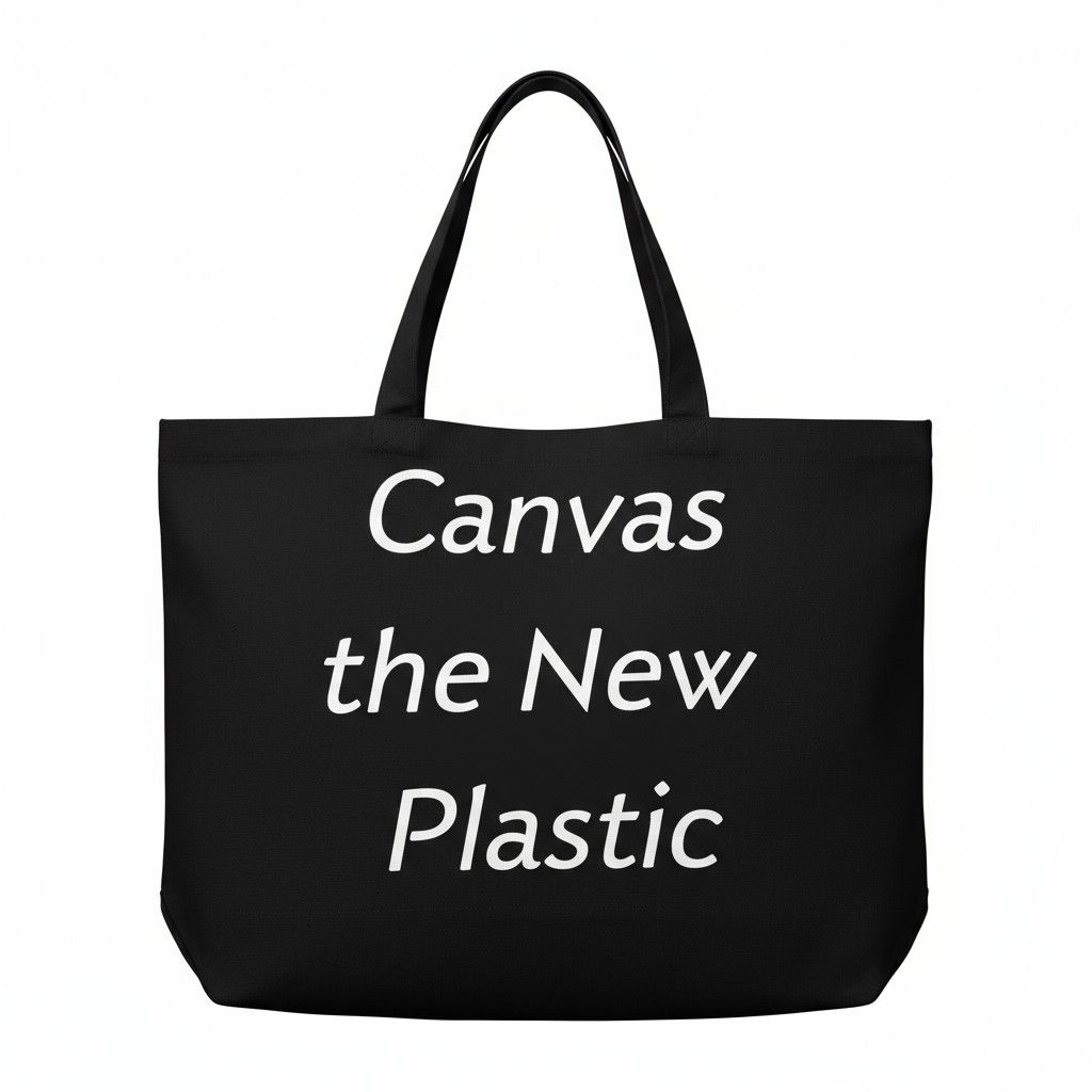 Canvas the New Plastic-Tote Bag