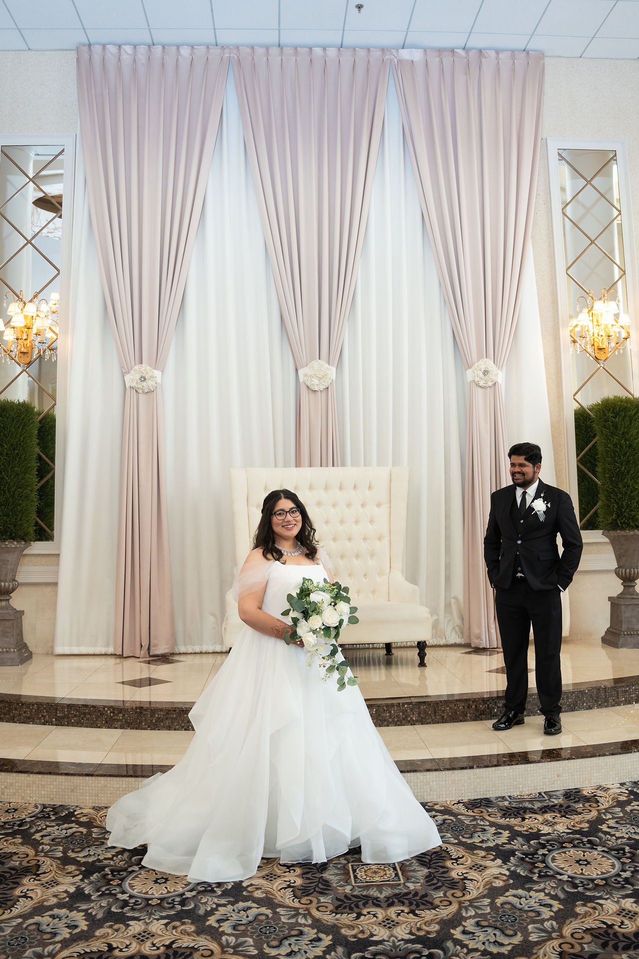 Meridian Banquet Rolling Meadows Wedding Photographer bride and groom