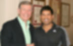 Hamilton with Sachin Tendulkar at a signing