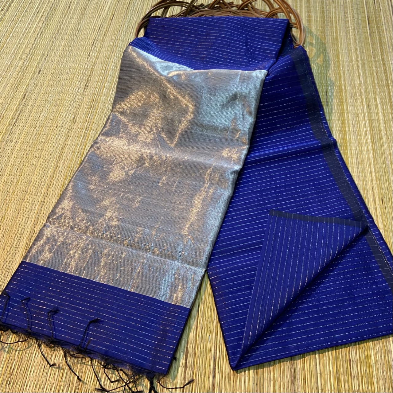 Dhara Cotton Silk with Zari Stripe
