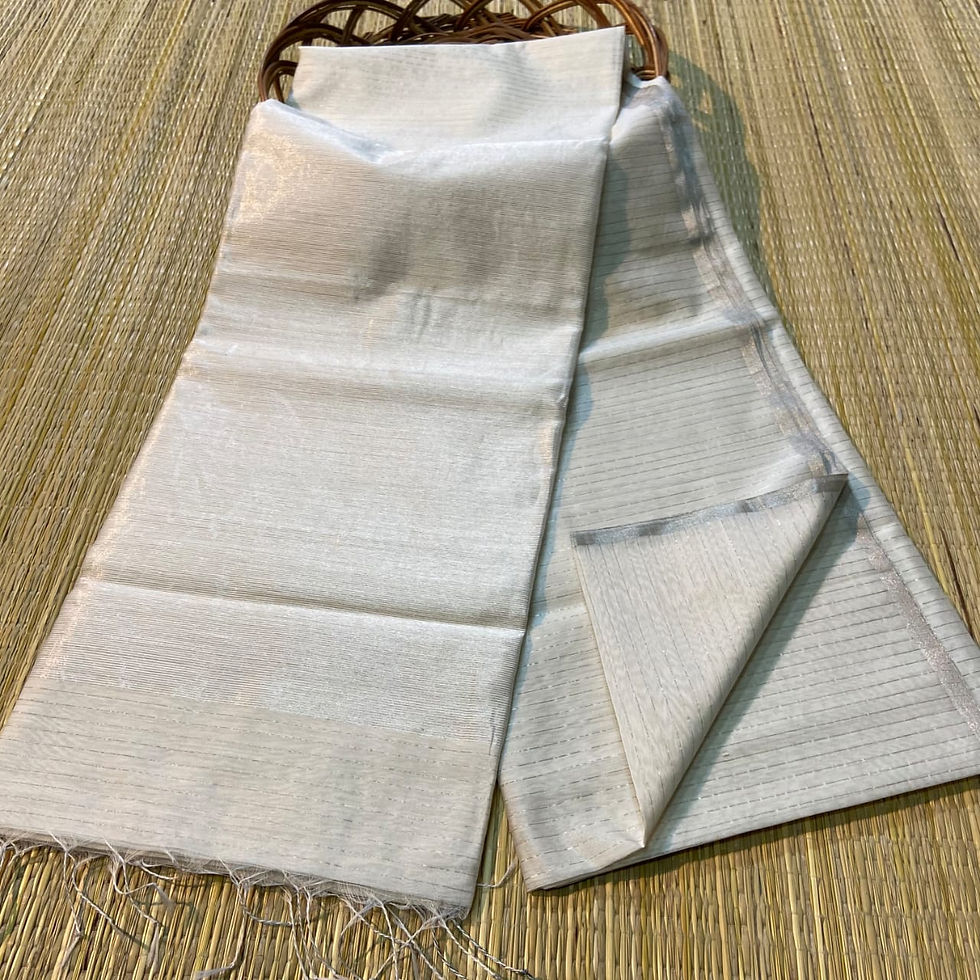Thumbnail: Dhara Cotton Silk  with Zari Stripe