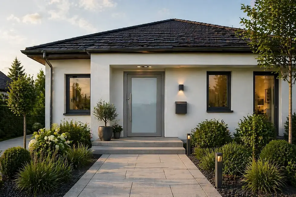 Moderner Bungalow mit hochwertigem Eingangsbereich
