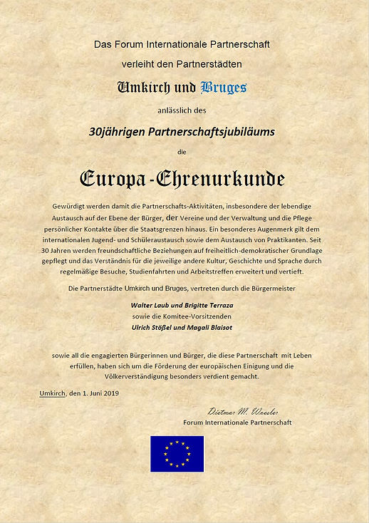 Ehrenurkunde