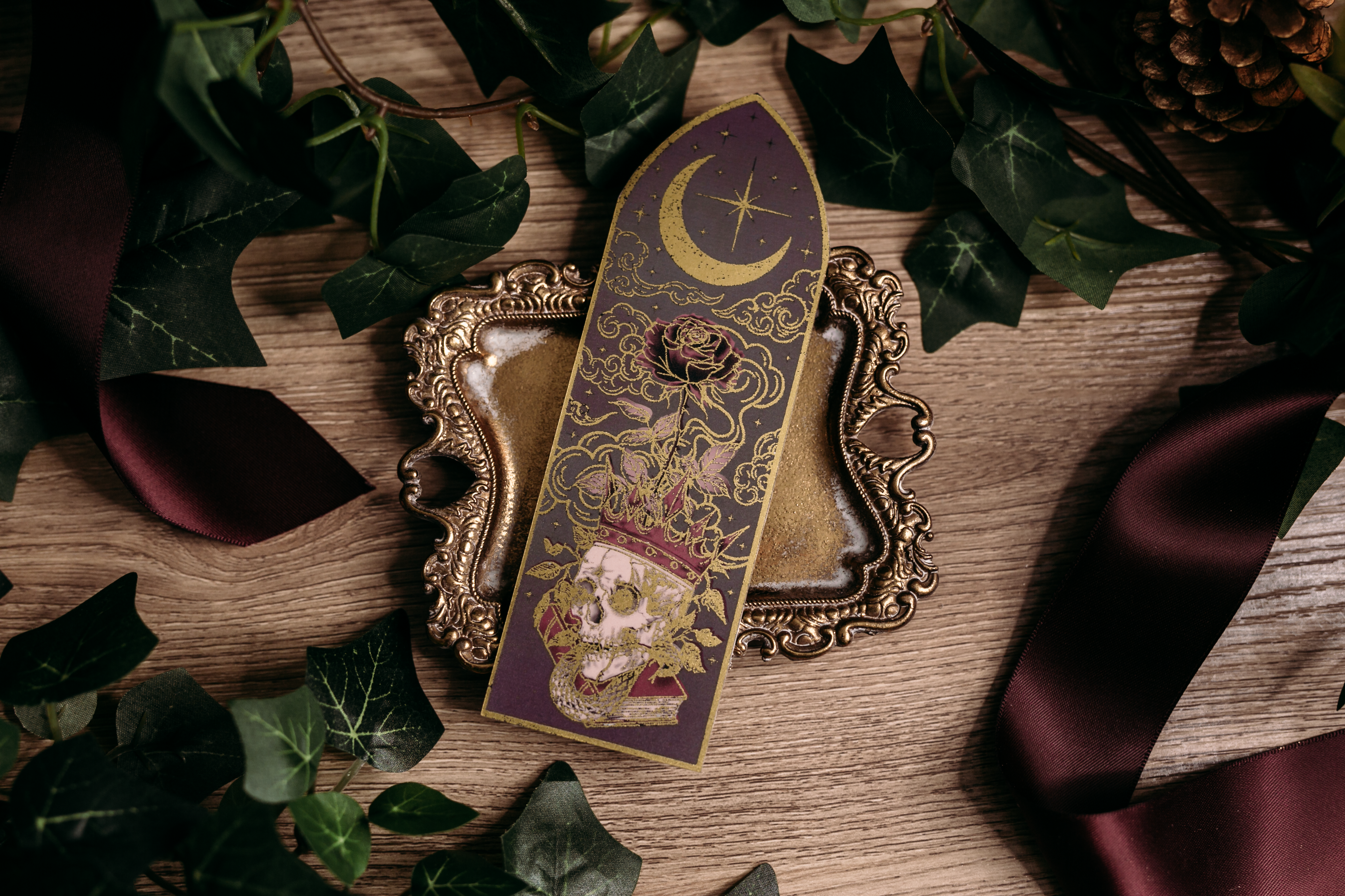 Arched Gilded Genres Foil Bookmarks