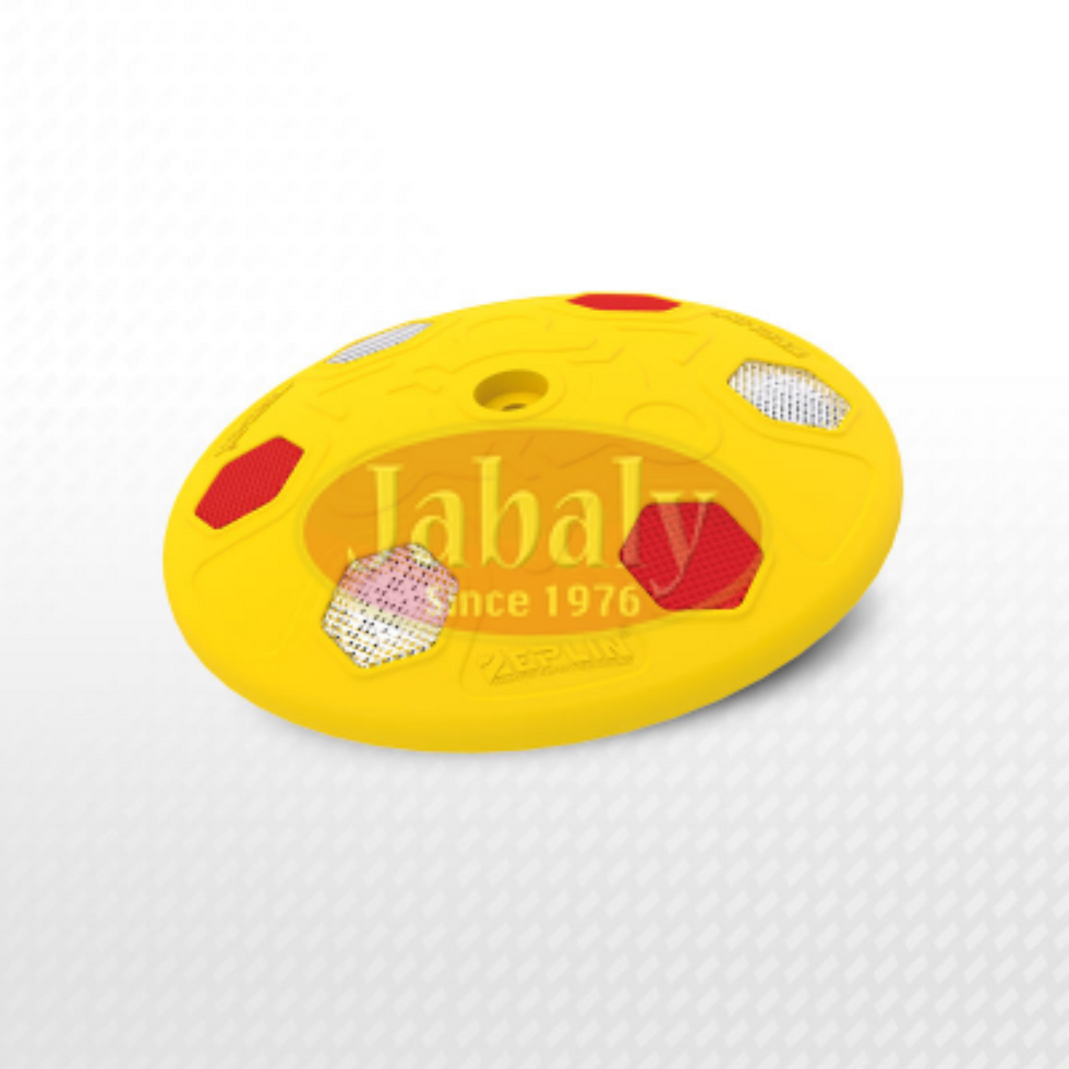 ROUND ROAD BUTTON WITH REFLECTIVE LENS