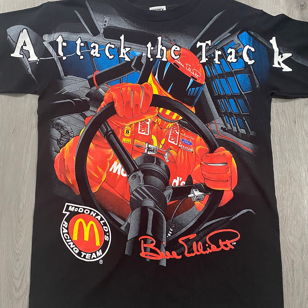 Thumbnail: bill elliott mcdonalds attack the track nascar aop tee size large