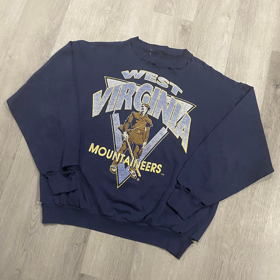 Thumbnail: wvu west virginia mountaineers crewneck size xl