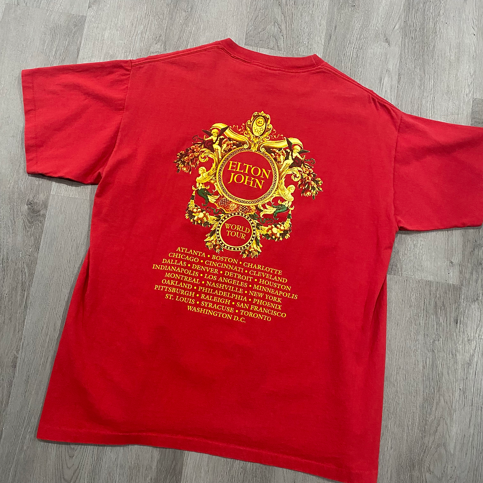 Thumbnail: elton john world tour gianni versace tee size xl