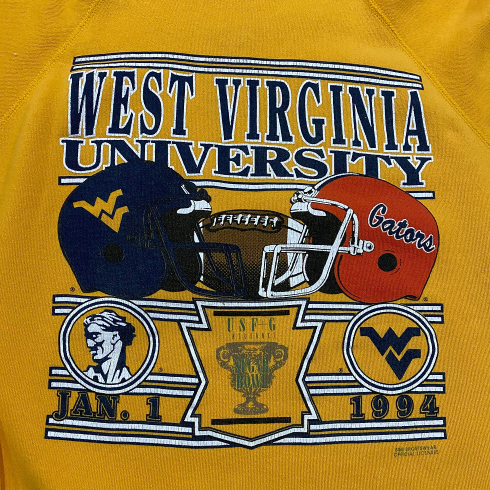 Thumbnail: 1994 wvu west virginia mountaineers sugar bowl crewnecks size large