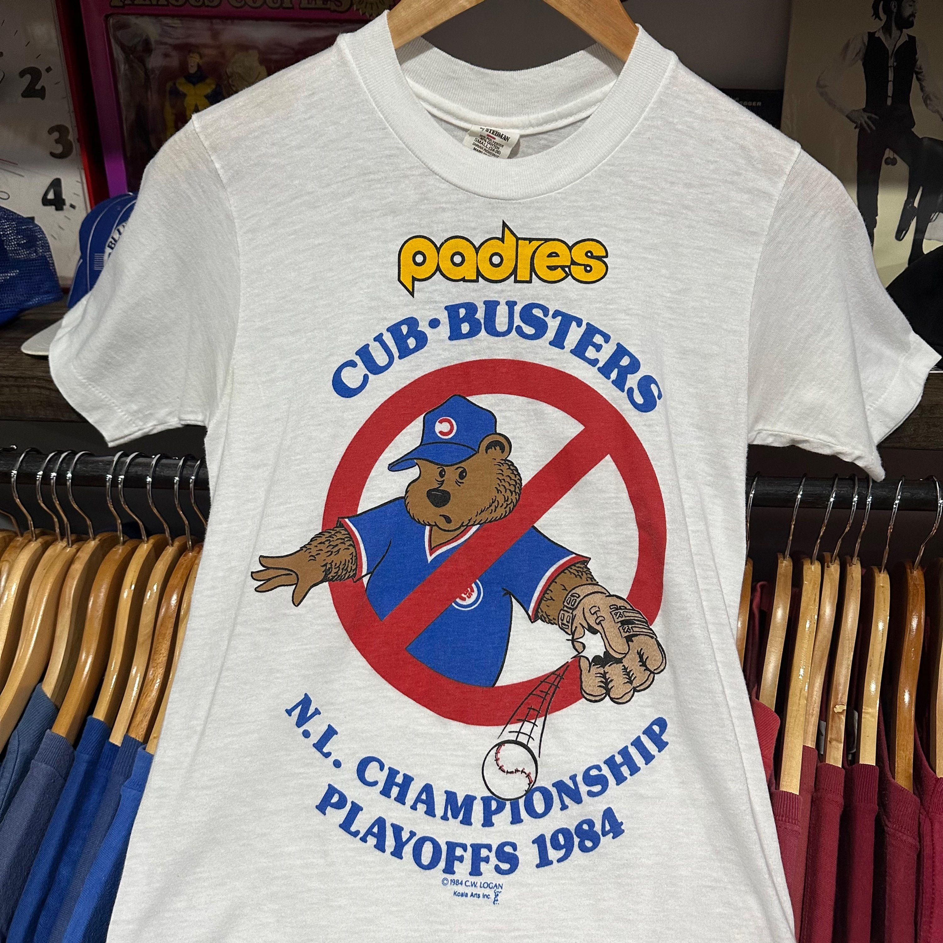 1984 san diego padres cub busters nl championship tee size small