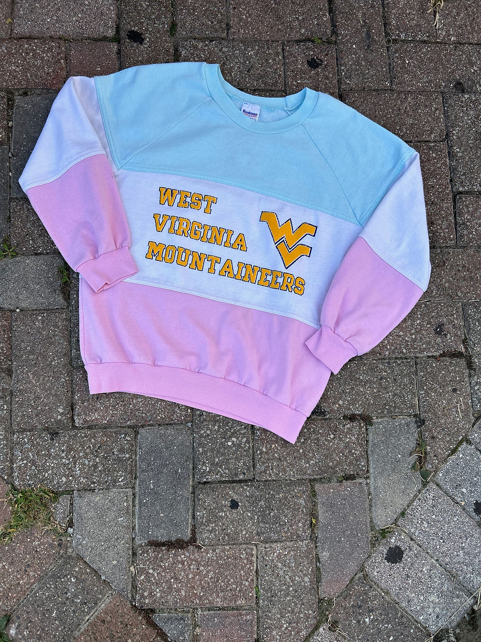 Thumbnail: wvu west virginia university mountaineers pastel crewneck size medium