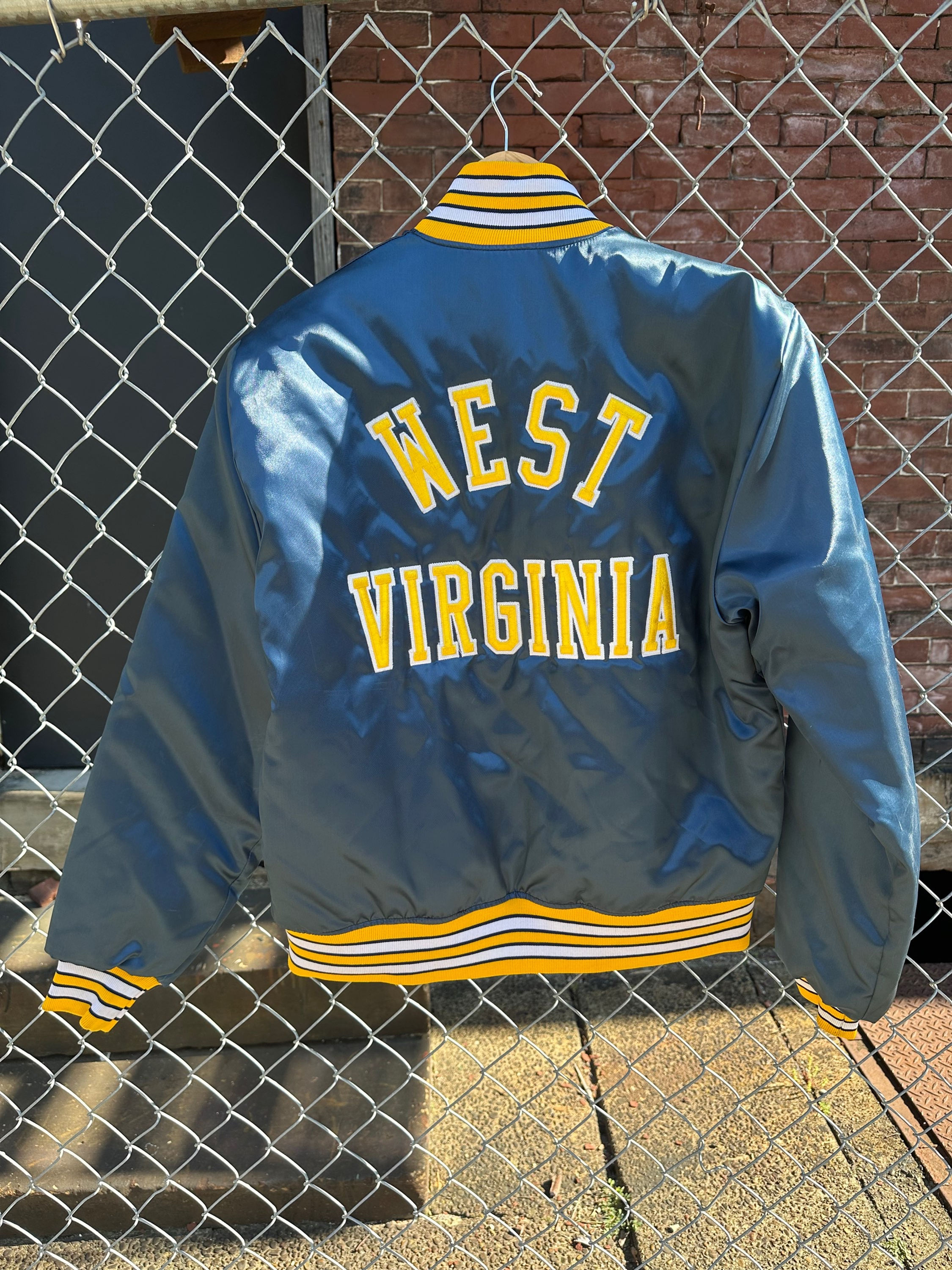 wvu satin jacket size large