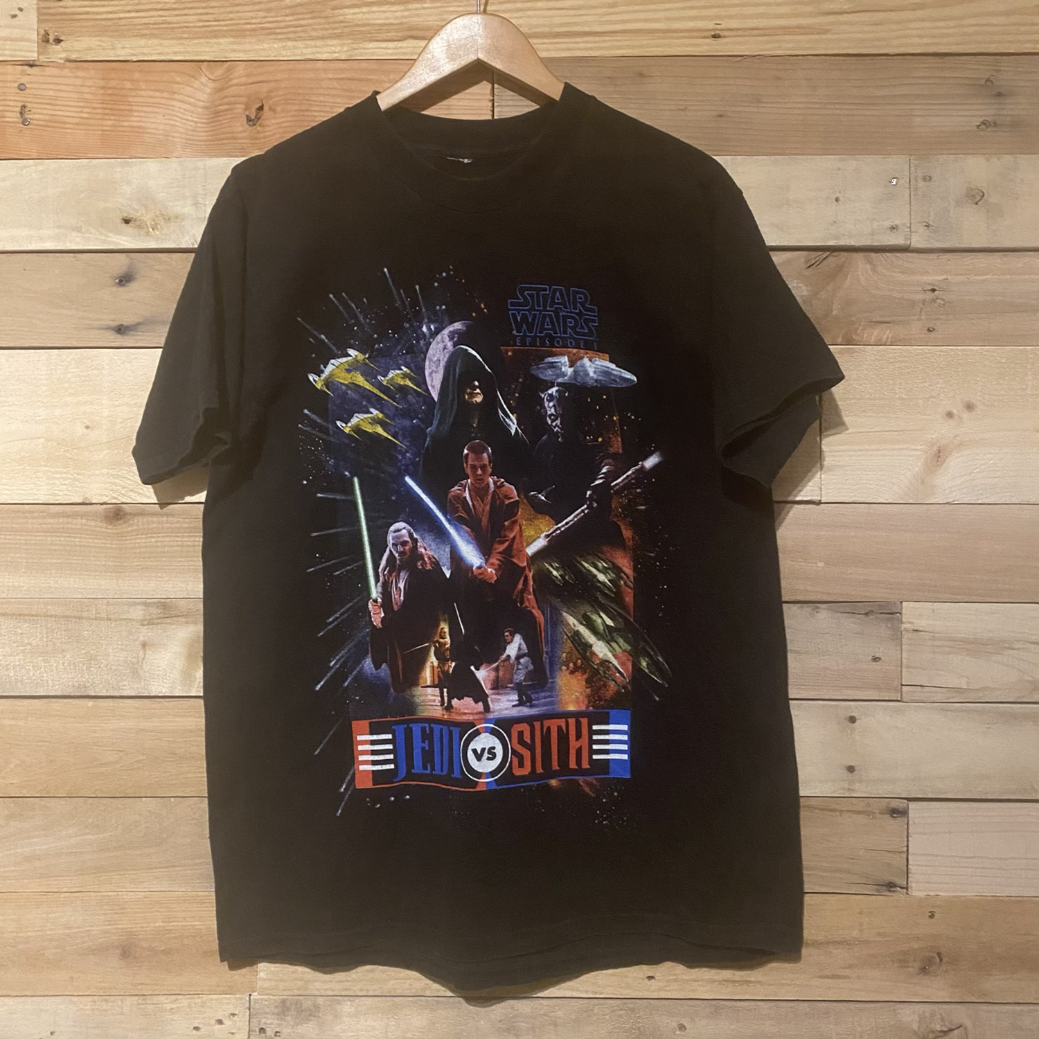 Vintage Star Wars Episode 1 Jedi vs sith tee size large