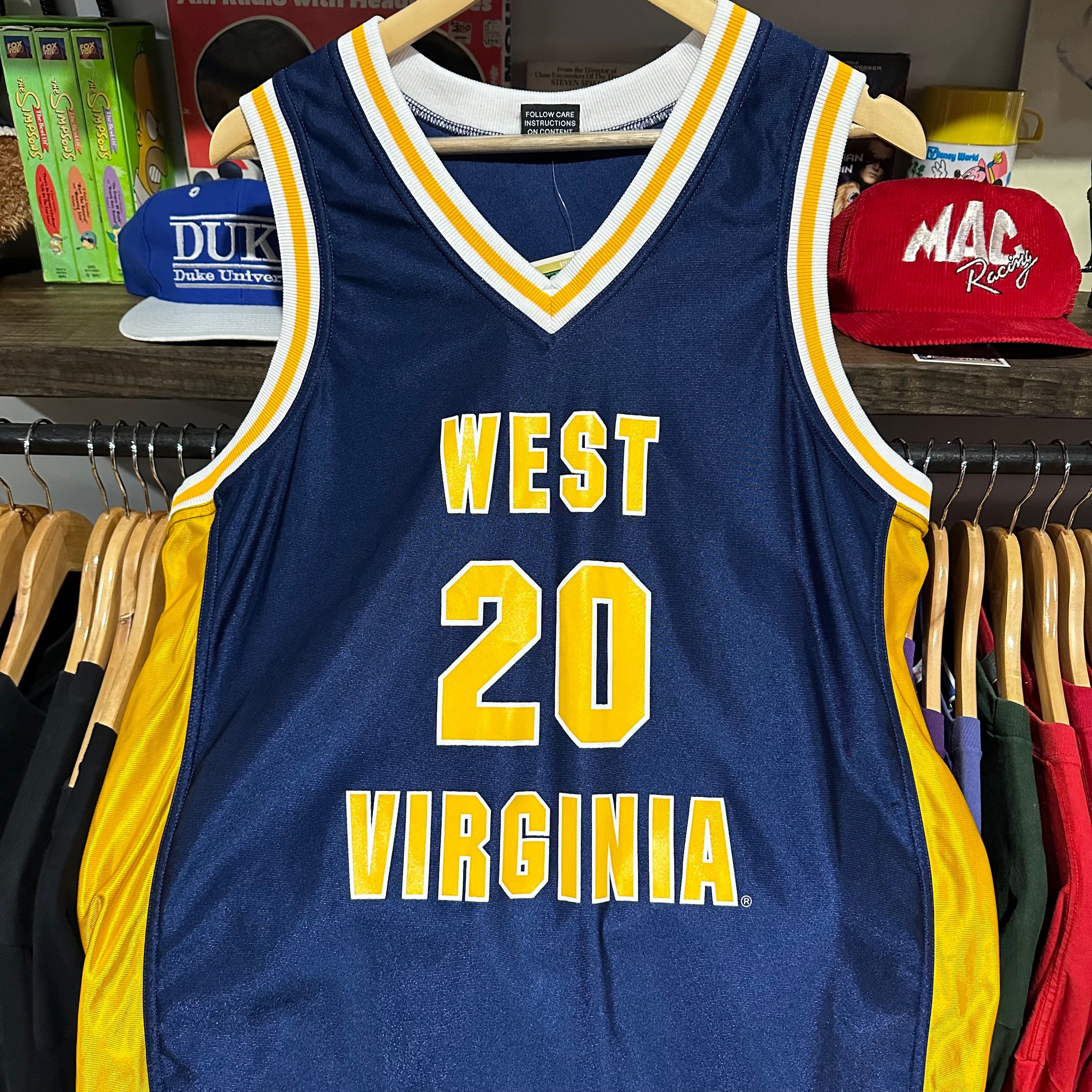 wvu basketball jersey size xl