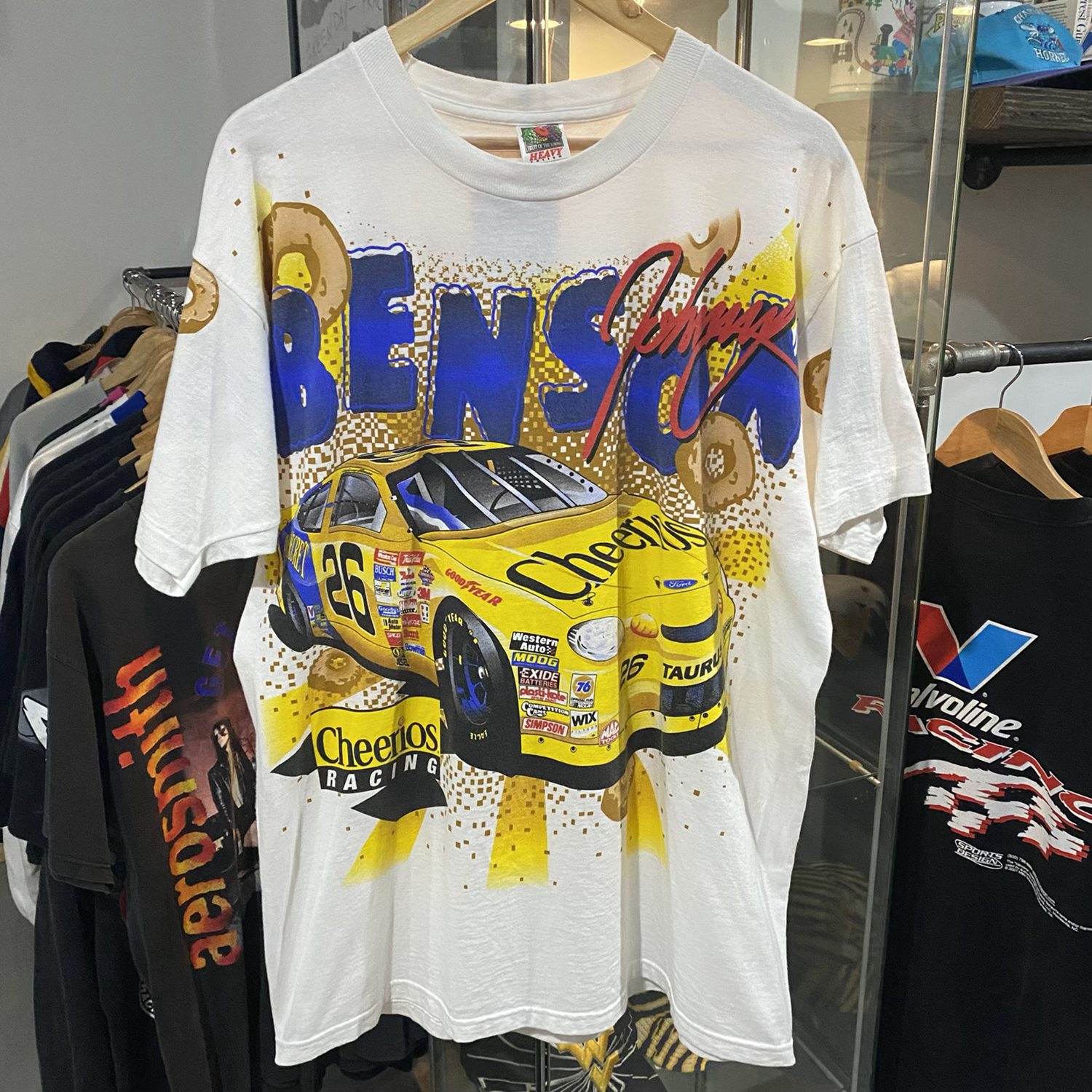 cheerios johnny benson nascar AOP tee size xl