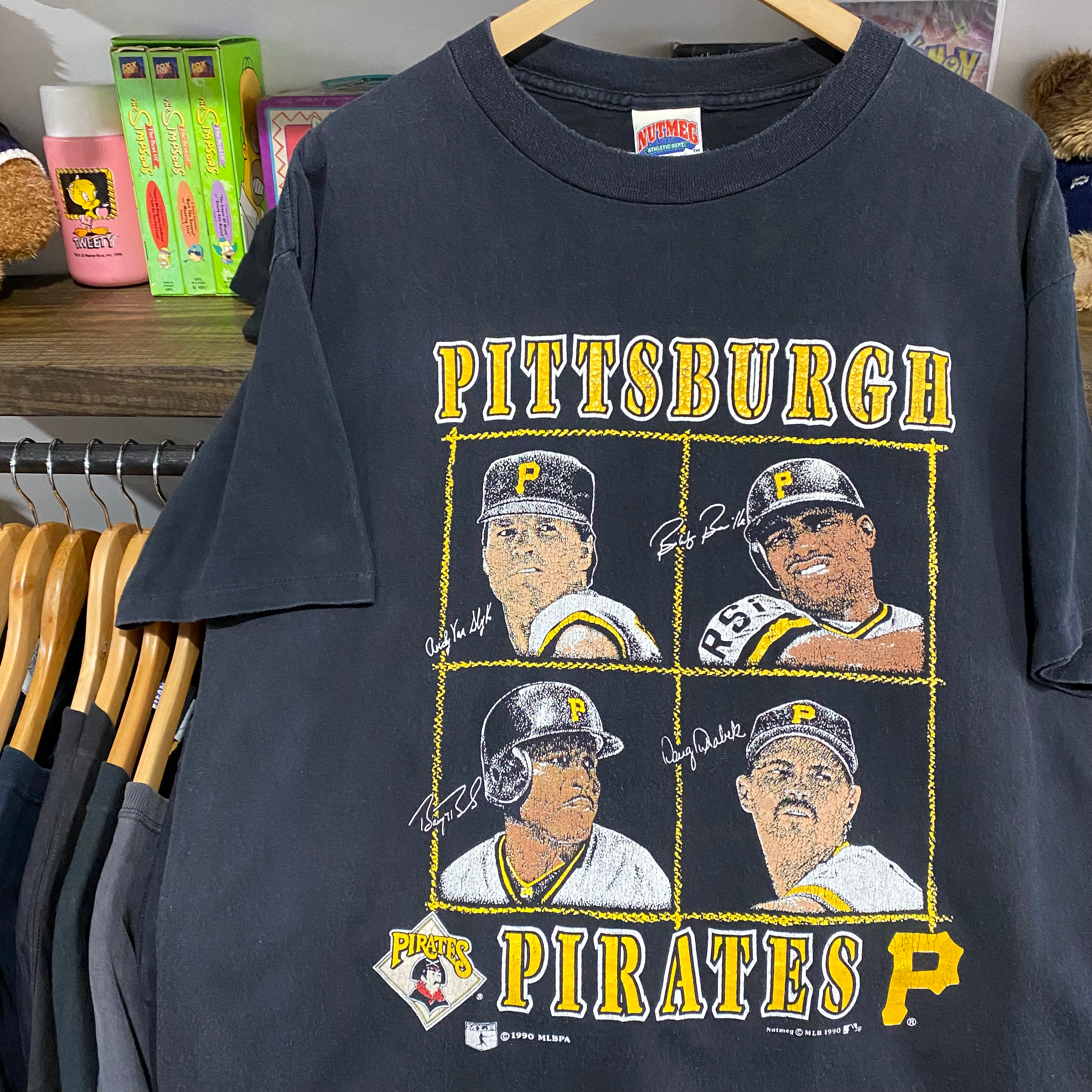 1990 pittsburgh pirates bonds bonilla van slyke drabek tee size xl
