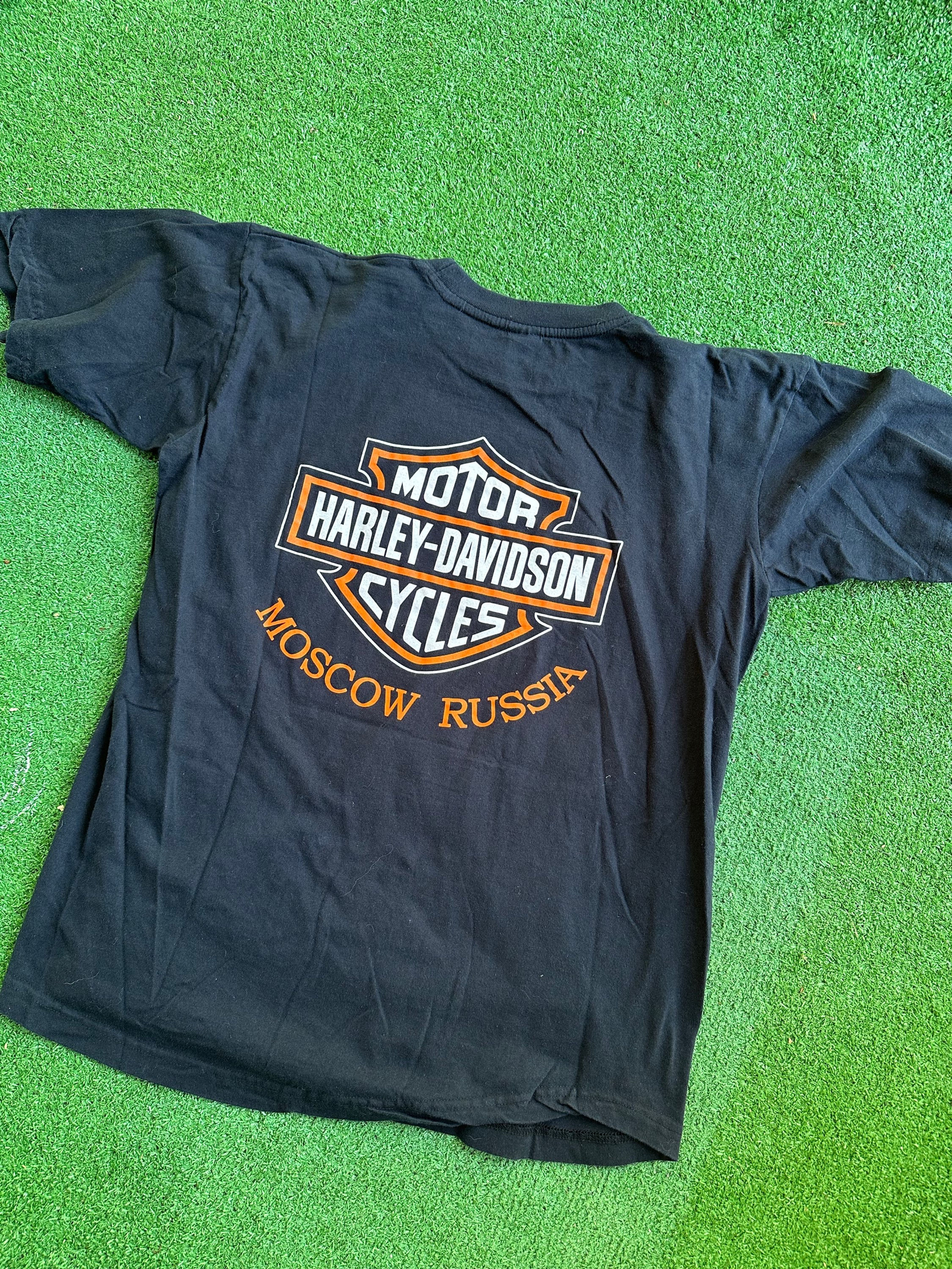 harley davidson russia shirt size large