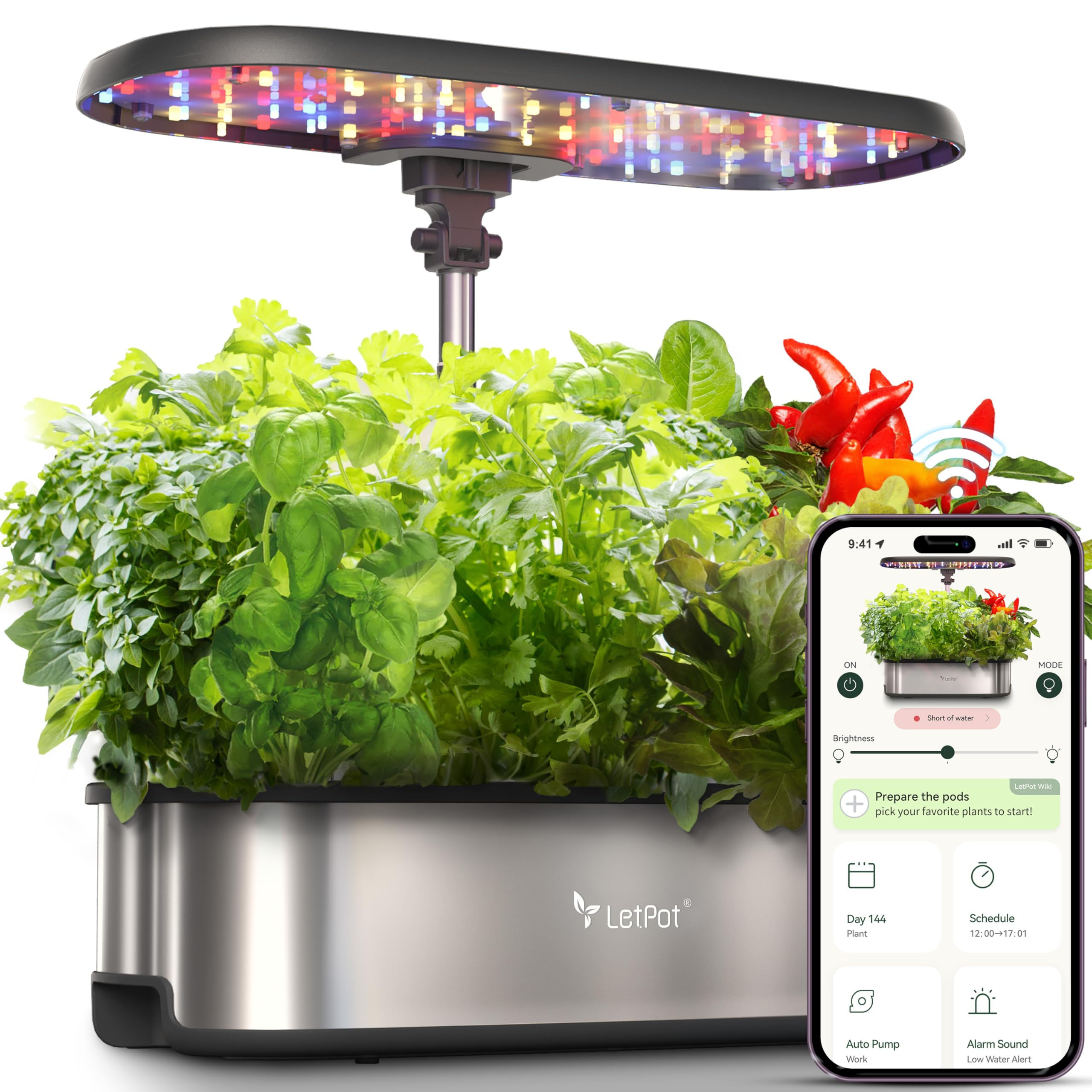 LETPOT LPH-SE Hydroponics Growing System, 12 Pods Smart Herb Garden Kit Indoo...