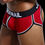 Thumbnail: Jockmail Open Arse Micro Shorts- Red