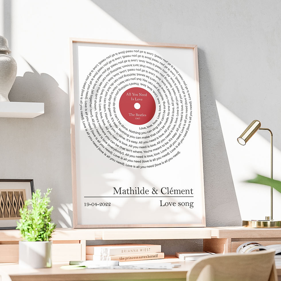 Miniature : Affiche vinyle parole personnalisée