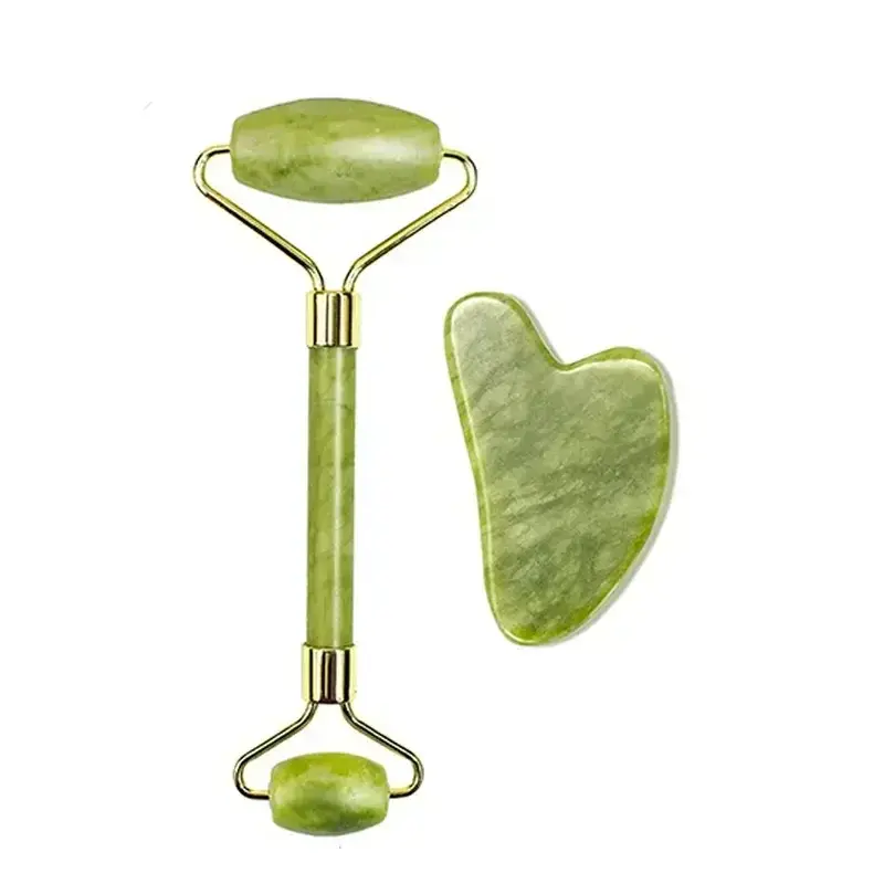 Thumbnail: Natural Jade Roller Face Gua Sha Natural Stone Body Neck Massager