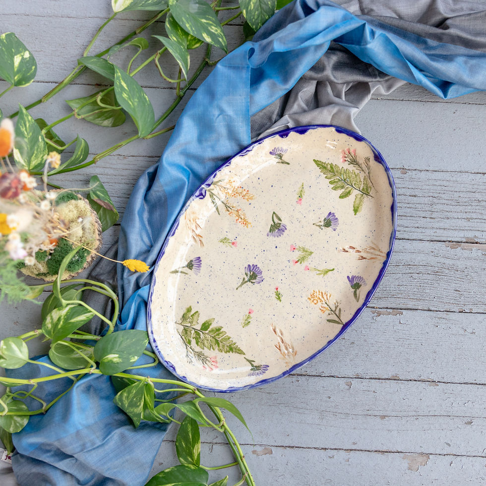 Thumbnail: Looking Up Pressed Flower BOWL