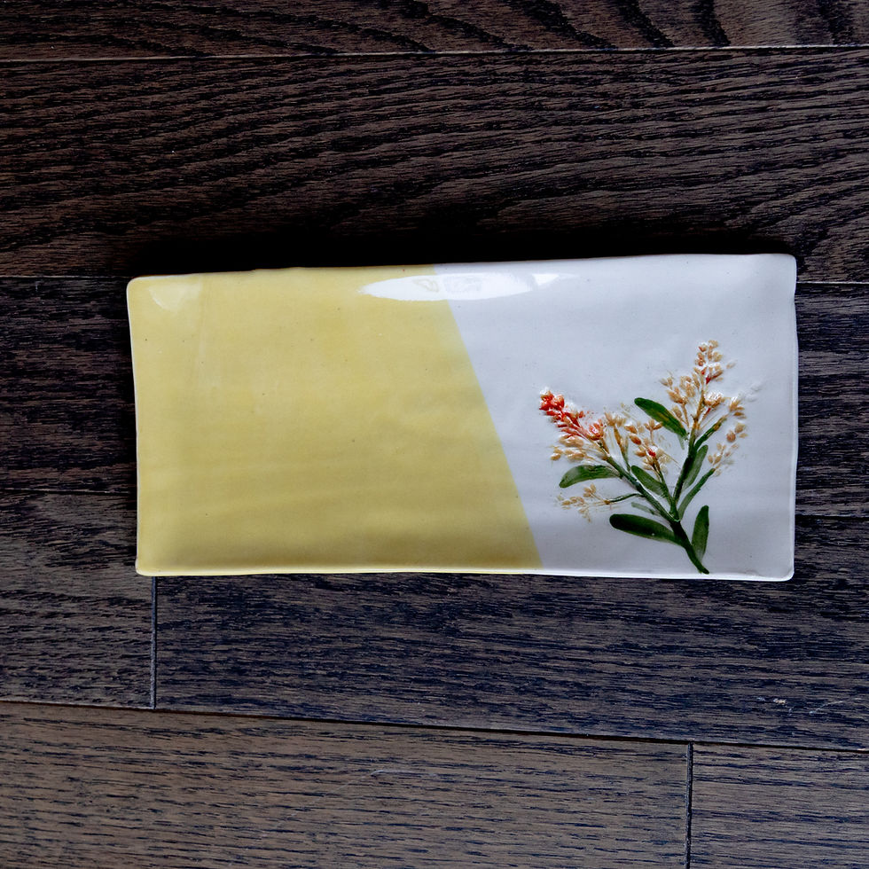 Thumbnail: Personalized Custom Wedding PLATE with pressed flowers