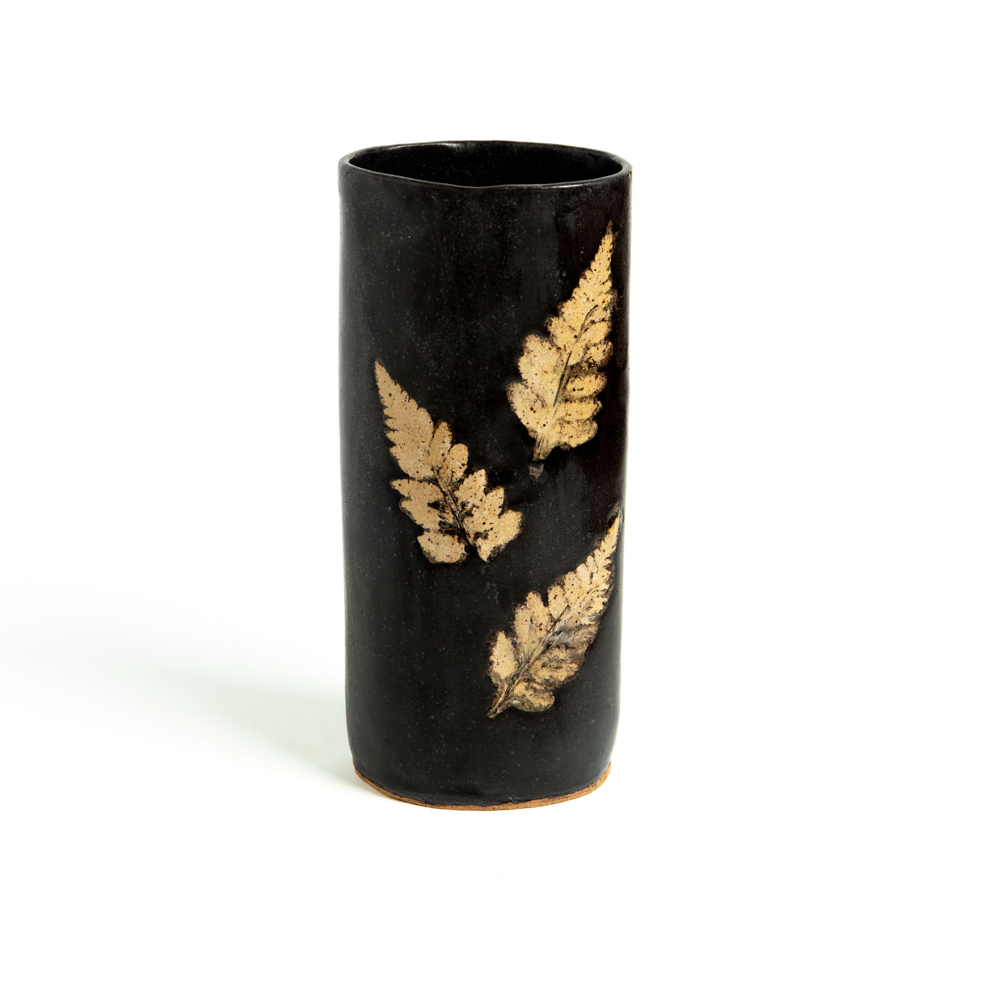 Matt Black Fern Vase