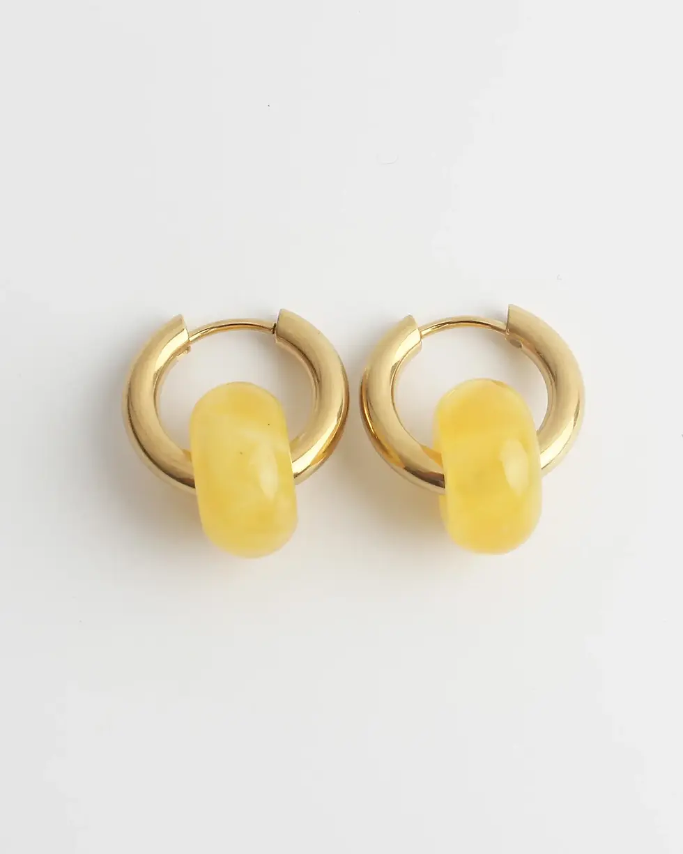 Thumbnail: Yellow Jade Earrings