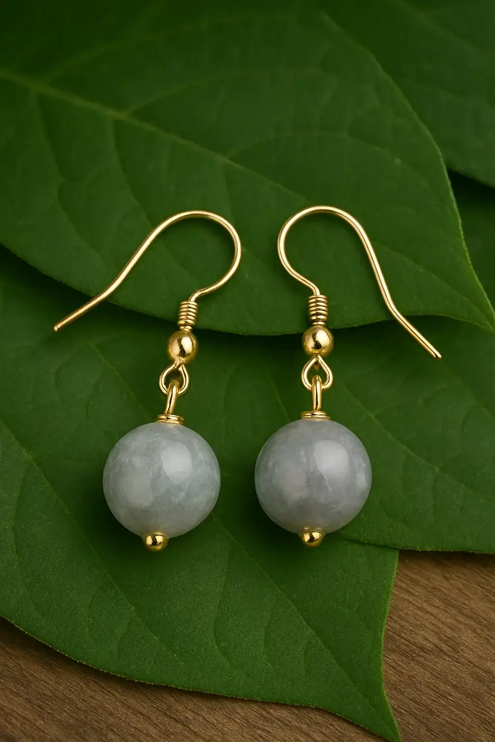 Thumbnail: Grey Moonstone Earrings