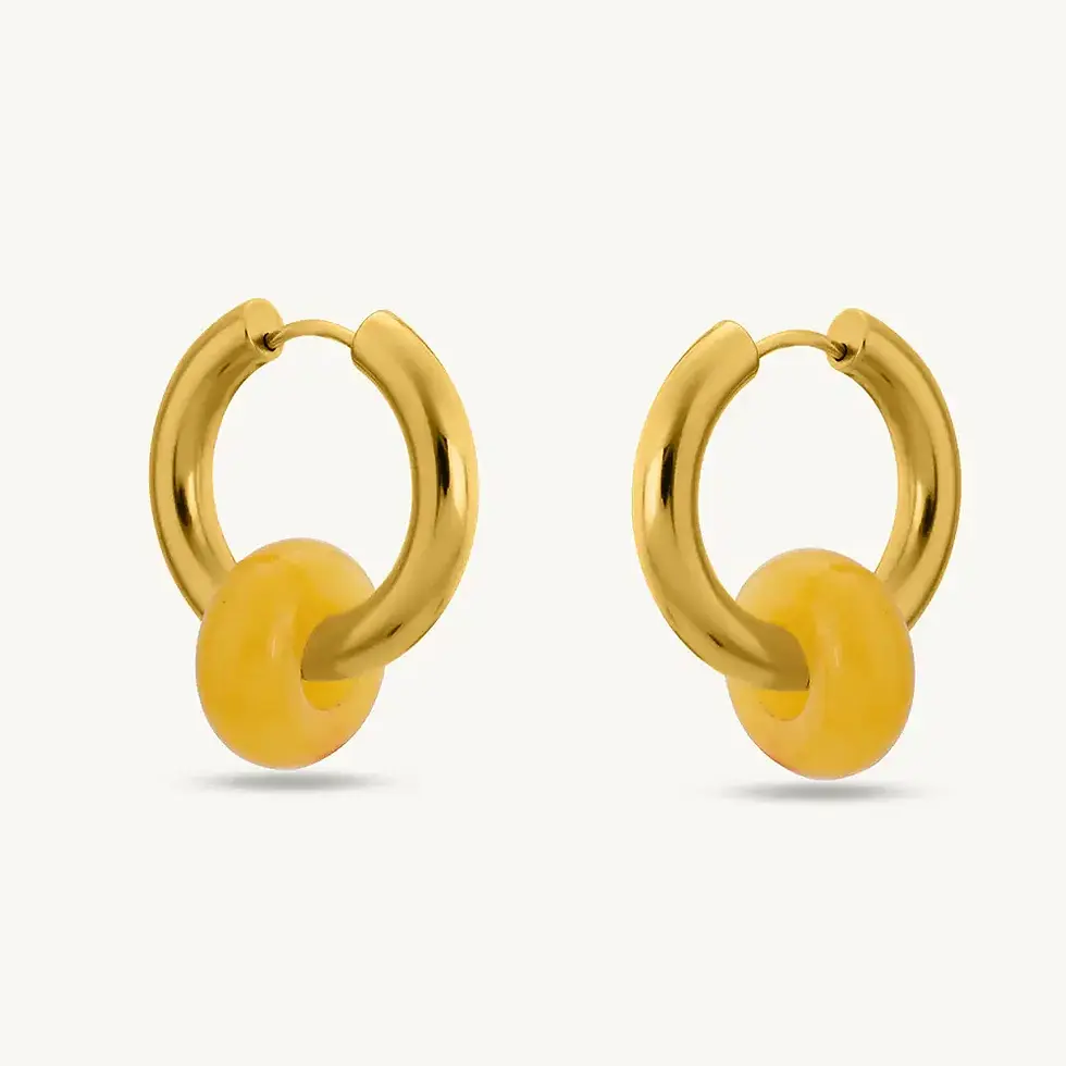 Thumbnail: Yellow Jade Earrings