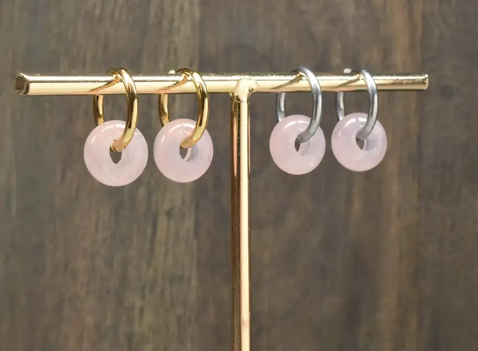 Thumbnail: Rose Quartz Earrings