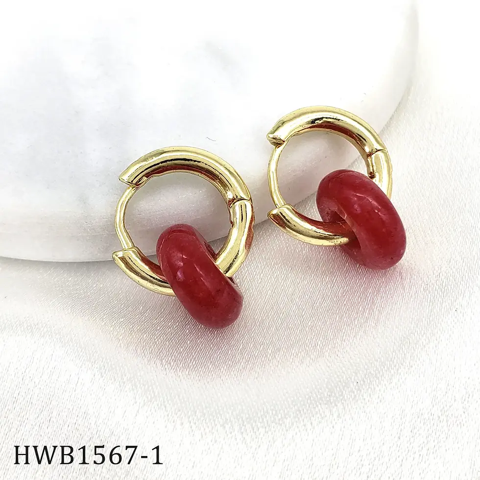 Thumbnail: Red Stone Earrings