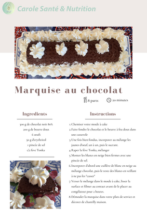 Marquise tout chocolat noir